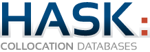 HASK | COLLOCATION  DATABASES